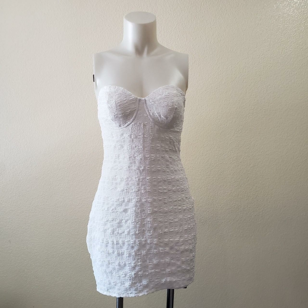 Princess Polly AUGUST MINI DRESS WHITE used size 6
